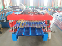 Rouleau de profil à double pont de haute qualité formant la machine presse à toit trapézoïdale à double couche de feuille ibr faisant la machine