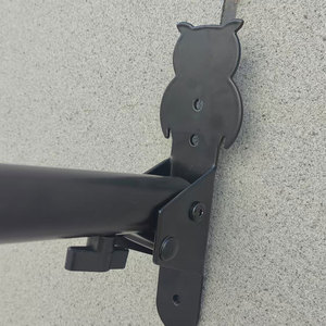 Support mural pliable et réglable en acier renforcé pour vélo, avec crochet de rangement, options de base couleur OEM pour VTT et vélos de route - Product Image 4