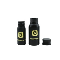 Vaporisateur de parfum en aluminium noir mat de 30ml/50ml/100ml Flacon de lotion en aluminium personnalisé Flacon pulvérisateur à gâchette