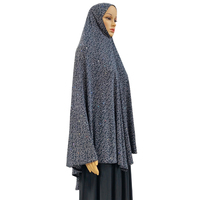 Foulard de tête en polyester doux et élastique pour femme, Hijab de mode, Châle floral à sequins, Khimar long instantané, Voile musulman, Modèle tendance