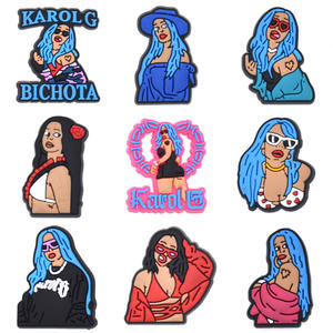 Venta caliente <span class=keywords><strong>KAROLG</strong></span> Clog zapatos Charm pulsera Pvc accesorios para zapatos para mujeres niños Clog Charms - Product Image 2