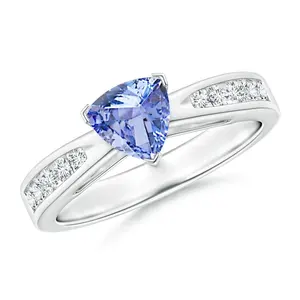 Hot Selling Customized Wedding Engagement Women Ring 925 Sterling Silver Tanzanite Jewelry