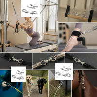 Exquise mousquetelle à double extrémité en acier inoxydable avec ressort, pour équipement de Reformer, yoga, Pilates et entraînement