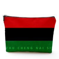 Sac à cosmétiques pour femmes avec drapeau pan-africain, joli sac de maquillage pour sac à main, sac de voyage pour articles de toilette, sac de rangement pour maquillage