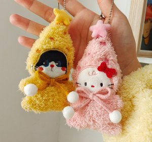 Porte-clés en peluche Kawaii mignon, breloques moelleuses à suspendre pour <span class=keywords><strong>sac</strong></span> à <span class=keywords><strong>dos</strong></span>, cadeau pour enfants et filles, accessoire de <span class=keywords><strong>sac</strong></span> DIY, porte-clés animal doux - Product Image 2