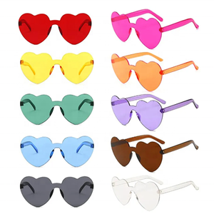 Gafas <span class=keywords><strong>de</strong></span> sol sin marco <span class=keywords><strong>de</strong></span> Color caramelo transparente en forma <span class=keywords><strong>de</strong></span> corazón favores <span class=keywords><strong>de</strong></span> fiesta para Navidad graduación Acción <span class=keywords><strong>de</strong></span> <span class=keywords><strong>Gracias</strong></span> - Product Image 3