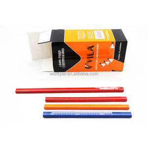 Promocional cuadrado negro plomo plano carpintero lápiz constructor construcción regalos promocionales HB carpintero lápiz en Stock - Product Image 2