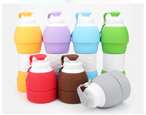 Botella de Agua Plegable de Silicona de 580 ml, Libre de BPA, Reutilizable, para Niños, Bicicleta, Correr, Gimnasio, Deportes al Aire Libre - Product Image 6