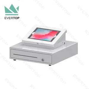 LST16B Metal kasa anti-hırsızlık tezgah üstü iPad Kiosk POS standı, döner iPad kilitlenebilir standı tezgah Tablet POS standı