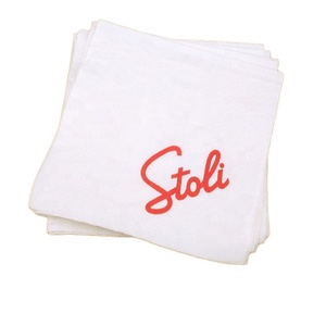 <strong>Custom</strong> <strong>Napkins</strong> With Logo Beverage <strong>Napkins</strong> For Bar Cocktail <strong>Napkins</strong> With Logo Restaurant Hotel Printed White Brown Black Logo - Product Image 1