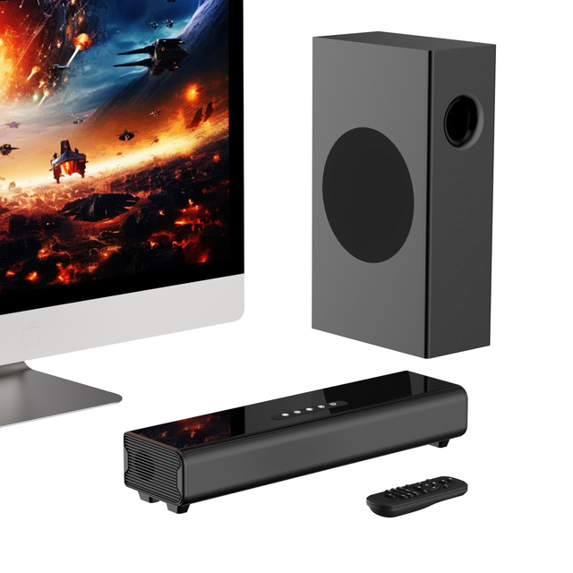 Home Theater System Soundbar with Subwoofer, Wireless Bluetooth Speaker, ARC/Aux/USB/FM/optical/coaxial/SW OUT