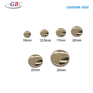 Nút áo kim loại mạ kẽm hợp kim cao cấp của nhà máy Trung Quốc, kích thước 10mm/12.5mm/15mm/17mm/<span class=keywords><strong>20mm</strong></span>/22mm, có chân, dùng cho quần áo nữ - Product Image 3