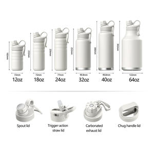 Botellas de agua ecológicas a prueba de fugas de acero inoxidable de doble pared personalizadas - Product Image 4