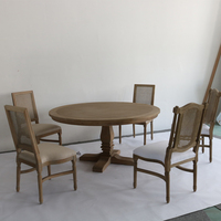 Nouveau design, ensemble de tables à manger rondes en bois massif fabriquées à la main, table de banquet de mariage, table à manger pour événements en plein air