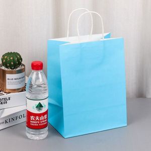 ถุงกระดาษคราฟท์สีน้ำตาลขาวพิมพ์โลโก้ตามสั่งพร้อมหูหิ้ว - Product Image 6