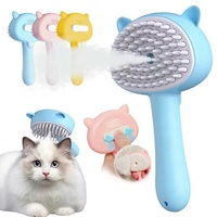 Massage des poils d'animaux 3 en 1 Version améliorée Brosse à un bouton pour poils de chat Peigne à vapeur auto-nettoyant pour chien Brosse à vapeur pour chat brumeux