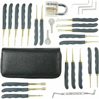 Lot de 30 Crochets de Serrure pour Serrurier, Cadenas Transparent et Ensemble d'Outils de Crocheteur