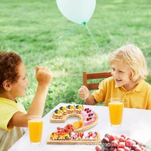 Plateau numérique en bois Stars 2024 pour fruits, fromages, légumes, plateau de service pour fêtes, multifonctionnel, compatible avec les aliments - Product Image 3