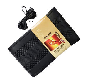 Coprivolante nero universale in pelle con impunture medio <span class=keywords><strong>grandi</strong></span> per tutte le auto - Product Image 1