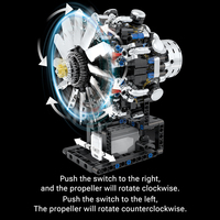 Kit de construction de moteur V8 pour avion électrique, kit de construction de moteurs miniatures pour enfants, mini moteurs à combustion, jouet