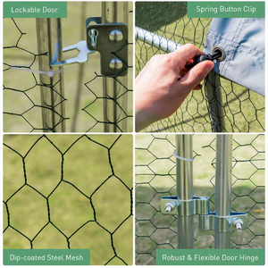 <span class=keywords><strong>Cage</strong></span> à poules en fil métallique portable, petite et moyenne, améliorée, pour l'extérieur, poulailler, <span class=keywords><strong>cage</strong></span> à poules pondeuses, poulailler mobile - Product Image 6