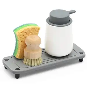 Küchen spüle Caddy mit Trennwänden Organizer für Seife Kleine Instant Dry Organizer Schwämme Halter Ästhetische Raumhilfe Schnellt rocknend