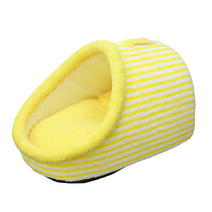 Camas para Perros Tipo Pantuflas Semicerradas a Rayas, Camas Cálidas para Perros para el Invierno - Product Image 1