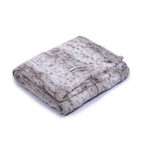 Electric Heating Blanket Portable Temperature Control Knitted Soft Rabbit Fur <strong>Throw</strong> for Winter and <strong>Autumn</strong> - Product Image 1