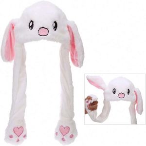 Gorro de Conejo Coreano con Orejas Móviles Inflables, Adorable Gorro de Peluche Animado, Divertido y Suave - Product Image 1