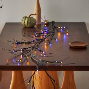 <span class=keywords><strong>Guirlande</strong></span> LED personnalisée de 1,8 m pour Halloween, 48 LED étanches, alimentée par piles, brindilles lumineuses en forme de <span class=keywords><strong>sapin</strong></span> d'automne, pour Noël et Pâques - Product Image 2