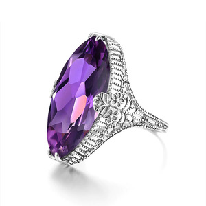 Luxury Marquise <b>Statement</b> <b>Ring</b> for Women Fashion Finger Jewelry - Product Image 6
