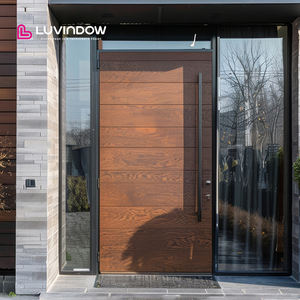 Входные двери из массива дерева с умным замком и защитой от взлома для современных вилл - Product Image 1