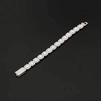 Chaîne cubaine en diamant glacé, argent, pour homme, certifiée IGI, nouvelle arrivée, Sinocre, tendance hip-hop, bracelet infini