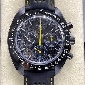 Reloj de Lujo de Alta Calidad, Mecánico, Resistente al Agua, 44 mm, Movimiento Manual de Fábrica BLS, Cerámica Negra, Cronógrafo, Esqueleto - Product Image 1