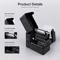 Imprimante d'étiquettes à ruban à transfert thermique de haute qualité 300dpi Machine d'expédition de codes à barres de style couleur avec logiciel gratuit en Stock