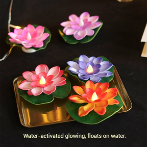 Hot Bán Led Nhà Vườn Ao Aquarium Trang Trí Đám Cưới Nổi Nước Lily Lotus Mall Ngoài Trời Trang Trí Prop Diwali Ánh Sáng - Product Image 5