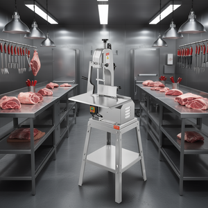 Scie à ruban électrique commerciale pour viande 850W en acier inoxydable, équipement de découpe d'os pour la transformation de la viande - Product Image 2