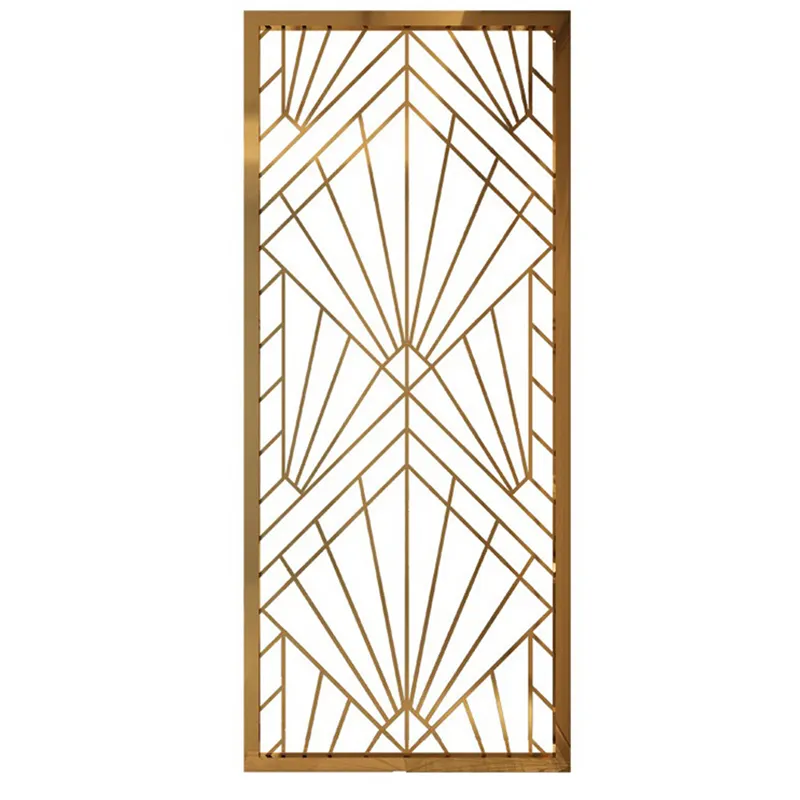 ECT low-priced golden mirror interior decorative laser cut screen wall panel