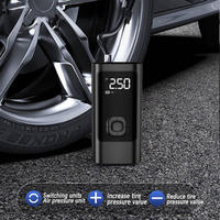 Compresseur d'Air Portable Haute Puissance 150 psi 12 V CC 2025 pour Voiture avec Manomètre Numérique, Gonfleur de Pneus et Lumière d'Urgence en ABS