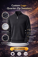 Fabricants de vêtements – Pull personnalisé pour homme à col zippé, 100 % coton, tricoté en acrylique, épais et chaud, OEM, marque privée
