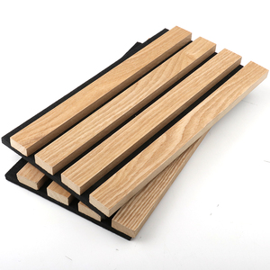 Panneaux acoustiques modernes en lattes de bois haute densité, design é<span class=keywords><strong>l</strong></span>égant pour <span class=keywords><strong>l</strong></span>'insonorisation des hôtels et entrepôts, étanches, conception 3D - Product Image 2