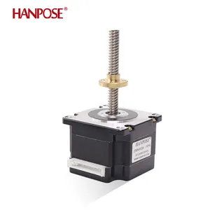 Hanpsoe NEMA 23สเต็ปเปอร์มอเตอร์23HS4128-T8*8สกรู55N ซม. เครื่องตัด2.8A ทองแดงตะกั่วไฮบริดสเต็ปปิ้งมอเตอร์เชิงเส้น