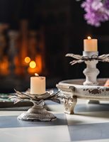 Bougeoir Lotus en fonte forgé, bougeoir Vintage en métal pour décoration de Table