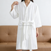 Peignoir de bain en tissu éponge de luxe personnalisé avec logo, absorbant, doux, épais, en coton, couleur unie, pour hôtel, spa, maison, col kimono