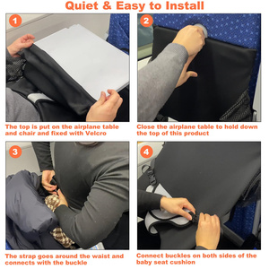 Reposapiés de vuelo portátil colgando en el asiento del avión, extensor de asiento de avión para niños pequeños, cama de viaje, reposapiés de viaje para avión - Product Image 6