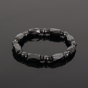<span class=keywords><strong>Bracelet</strong></span> géométrique minimaliste magnétique à facettes, style européen et américain, avec aimants puissants et maillons biseautés, unisexe, noir, Yiwu - Product Image 1