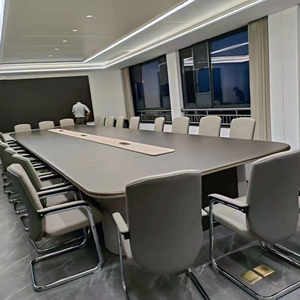 Tavolo da riunione rettangolare MDF di grandi dimensioni di fascia alta sala riunioni consiglio negoziando tavolo da conferenza per interviste in sala riunioni - Product Image 3