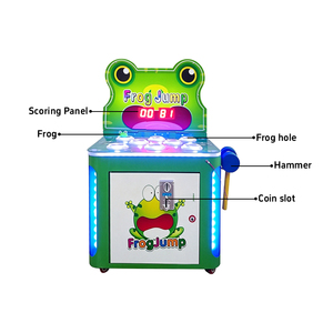 เครื่องเกมอาร์เคดแบบเครนโลหะลดราคาสุดฮอต Crazy Hitting Frog & Frog Jump Coin Pusher งานแฮนด์เมด 220V ทำจากไม้ สนุกสนานสำหรับเด็กๆ เหมาะสำหรับศูนย์เกม - Product Image 4