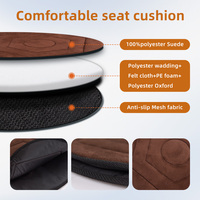 Coussin de siège pivotant rond en gros, 360 degrés, portable, rotatif pour personnes âgées avec soulagement de la pression dorsale et housse lavable