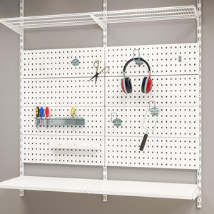 Multifunctional Steel Slotted Wall Panel Garage Storage <b>Tool</b> Organizer <b>Square</b> Hole Pegboard Wall Mounted Storage - Product Image 6